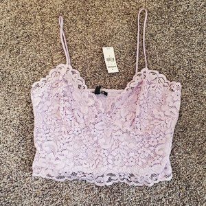 NWT Express Lilac Lace Bralette/Cami